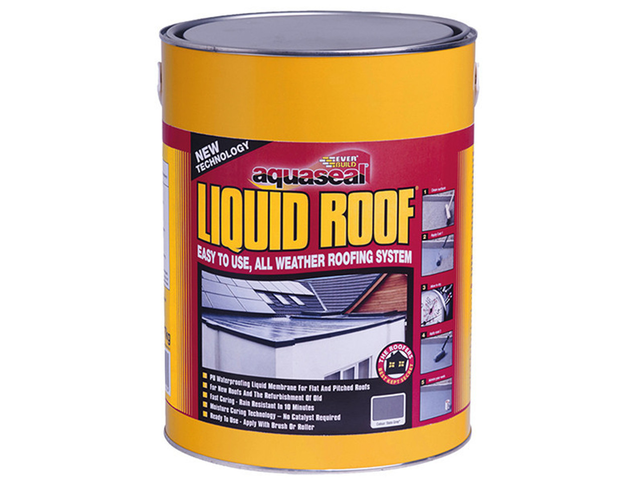 Everbuild Aquaseal Liquid Roof Slate Grey 7kg