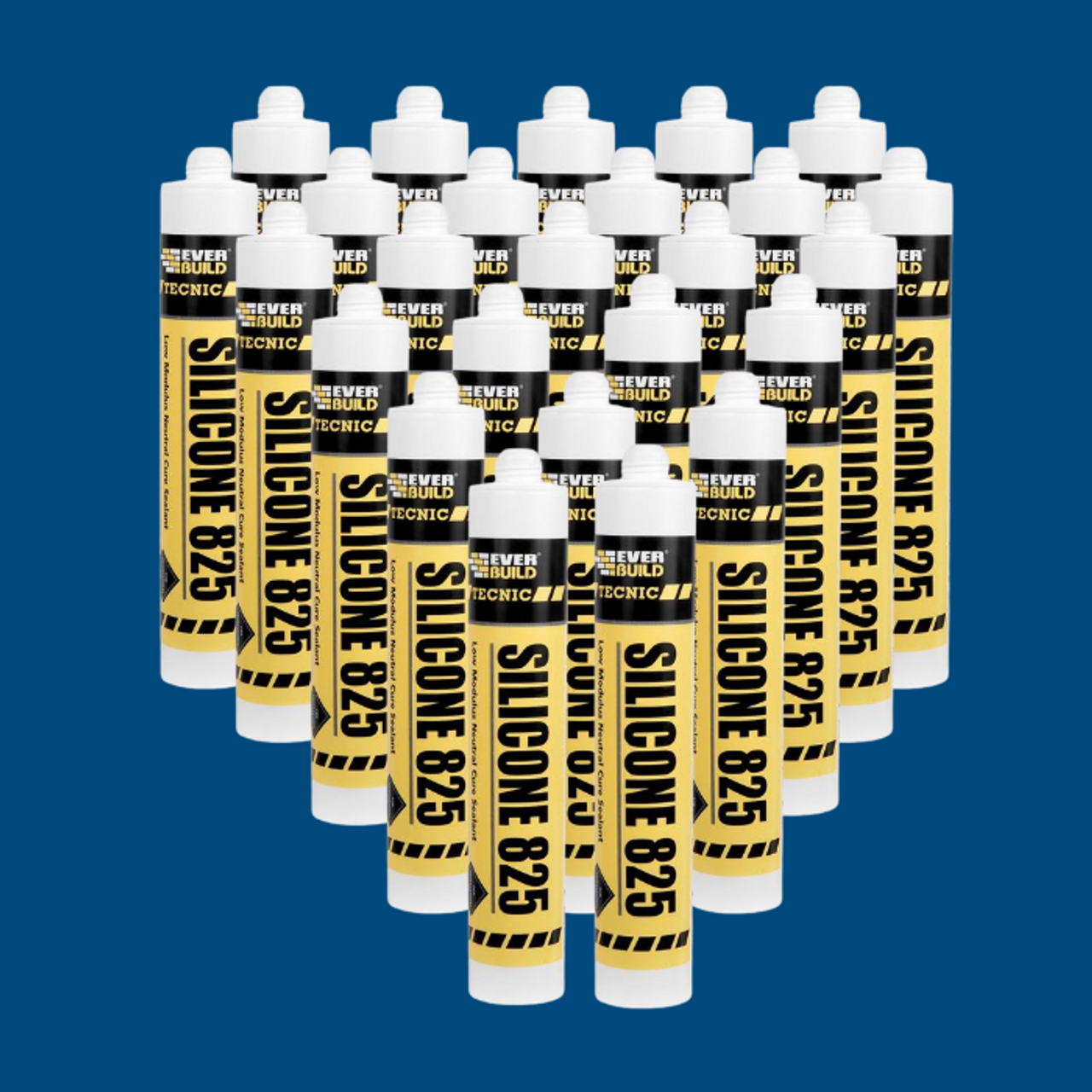 Everbuild Tecnic Silicone 825 LM 380ml White (Box of 25)