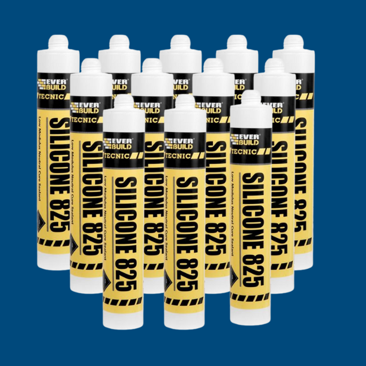 Everbuild Tecnic Silicone 825 LM 380ml White (Pack of 12)