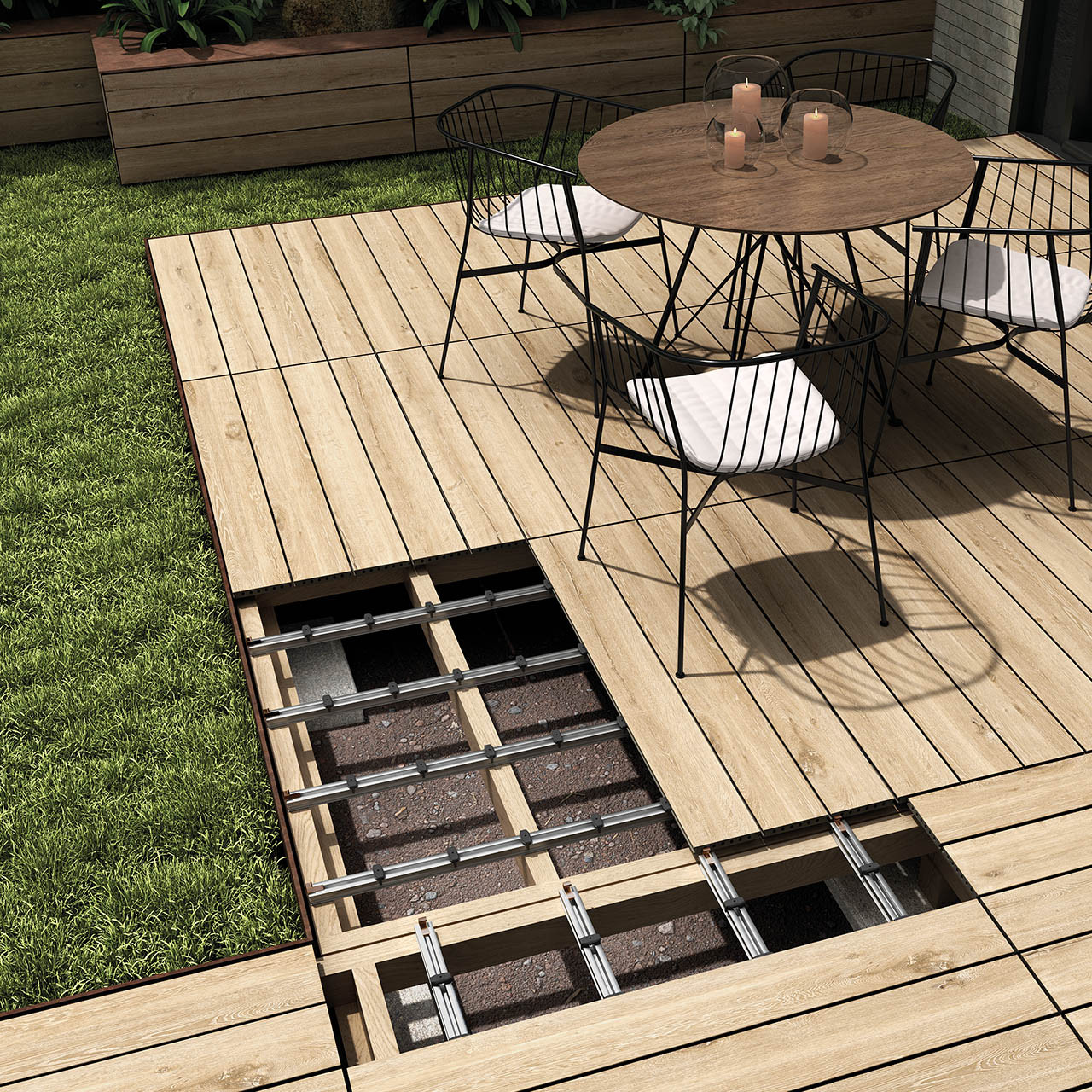 Fire Deck EXADECK Ceramic Decking - non-combustible decking