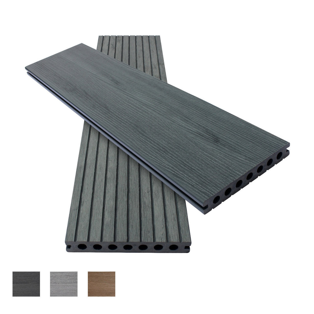 Slate Grey AB Fusion Woodgrain Composite Decking Boards