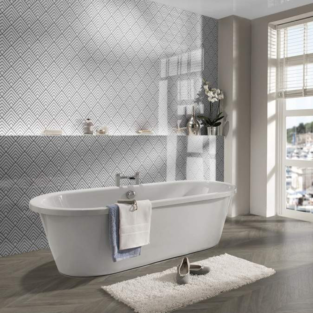 Showerwall Acrylic Panels - Patterns - Geo Cube SCA19