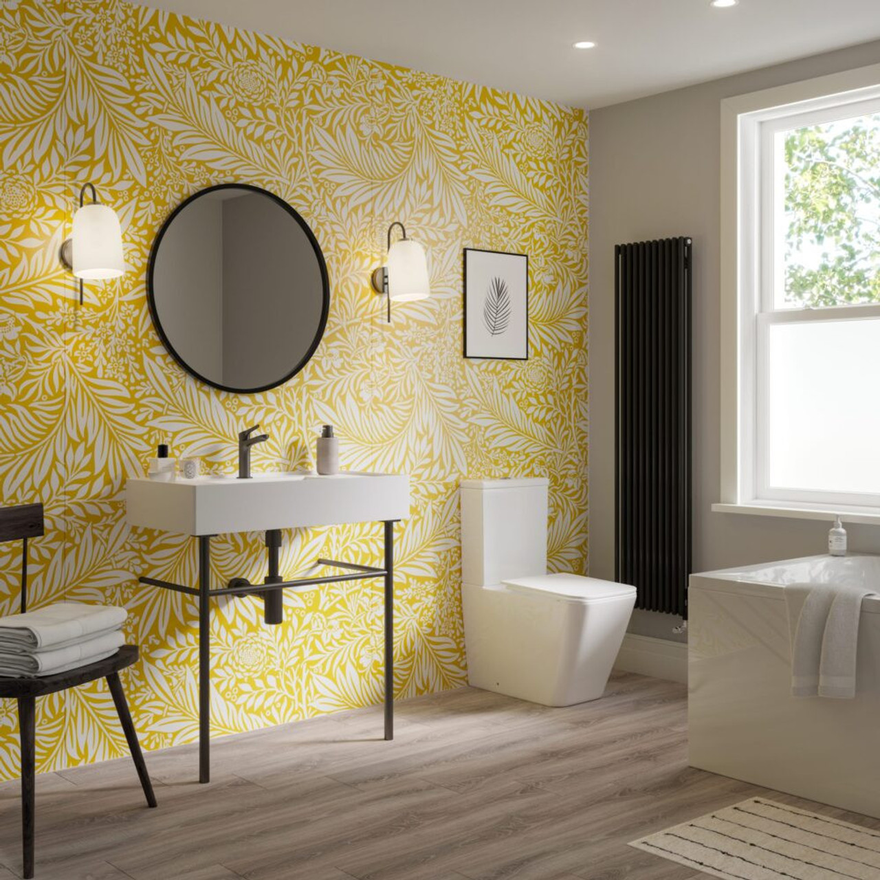 Showerwall Acrylic Panels - Patterns - Fern Mustard SCA38