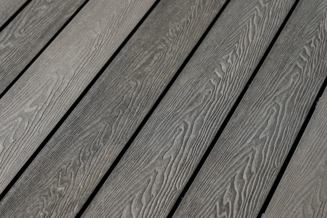 Cladco Reversible Solid Composite Decking Stone Grey in situ