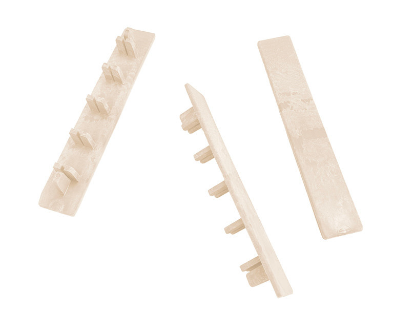 Cladco Hollow Composite Decking End Caps Ivory