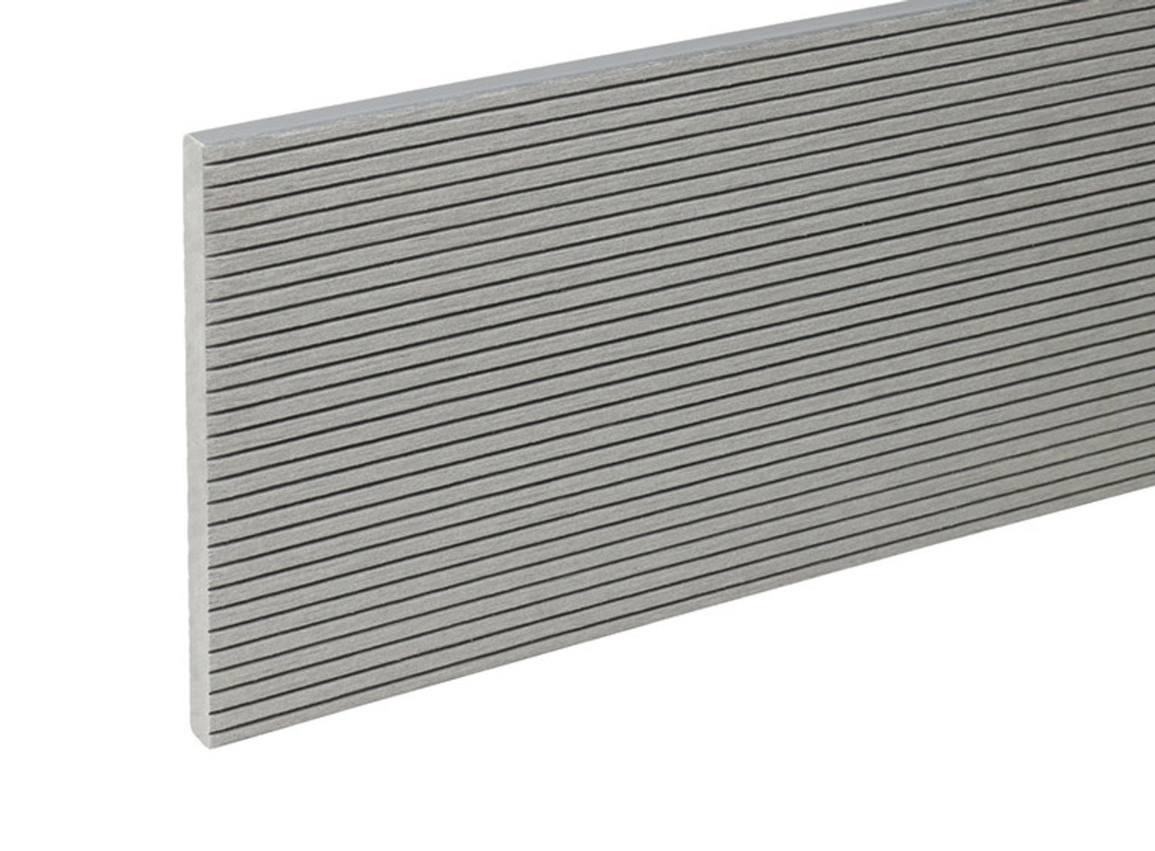 Cladco WPC Narrow Grooves Fascia Board Light Grey