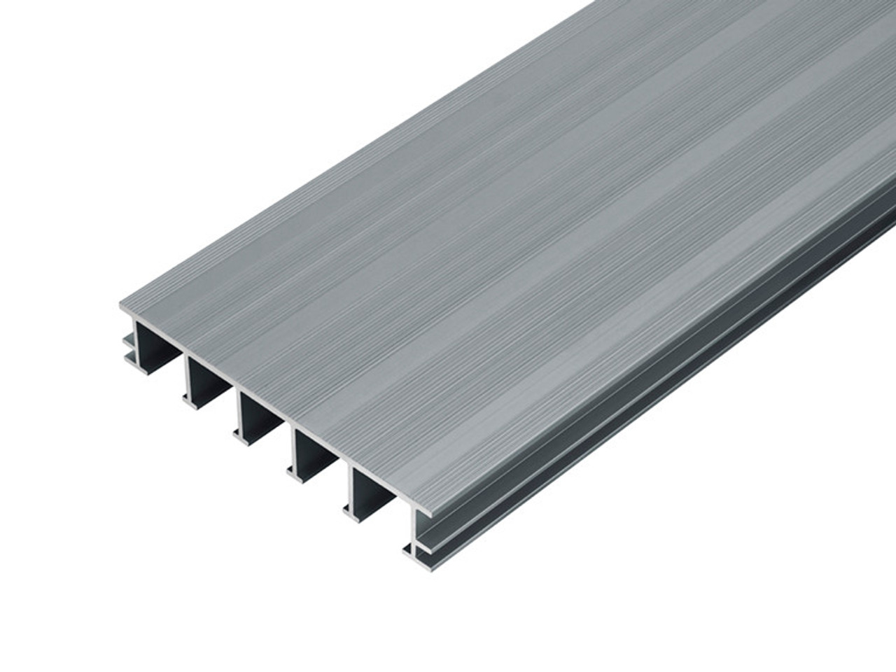 3.6m Aluminium Decking Board - Stone Grey