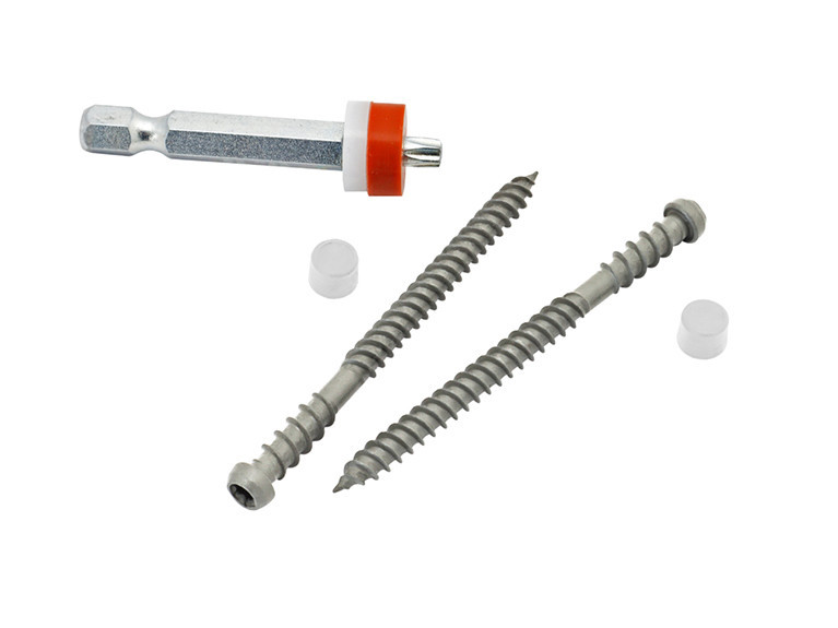Hidden Deck Fasteners, Plugs and Screws (with T20 Torx drill bit) White