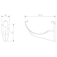 Floplast RK1 Round Fascia Bracket 