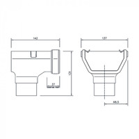 Floplast ROS2 Square Stopend Outlet