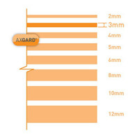 Axgard Black 3mm UV Prtc Polycarb 1000 x 2000mm