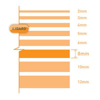 Axgard Clear 8mm UV Protect Polycarb 1000 x 2000mm