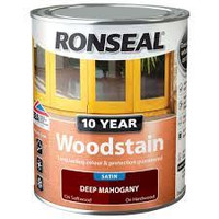 Ronseal Quick Drying Woodstain Satin Deep Mahogany