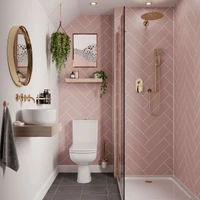 Multipanel Herringbone Tile Collection - Antique Rose