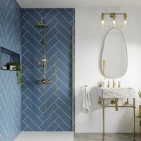 Multipanel Herringbone Tile Collection - Misty Blue