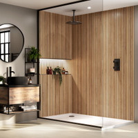 Naturepanel Brown Cuneo Oak Nature Panel Shower Board