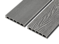 Stone Grey Woodgrain Effect Reversible Composite Decking Board