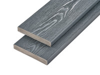 3.6m Nordeck Woodgrain Effect Decking Board - Ash Grey