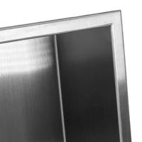 Trim and edge of stainless steel shower niche