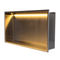 Thermopanel Noir Black Shower niche 300 x 600 with LED