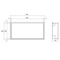 Thermopanel Gunmetal LED Shower Niche | Stainless Steel Recessed Wall Niche - 600 x 300 x90mm