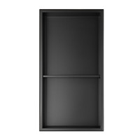 Thermopanel Stainless Steel Shower Niche with Optional LED - Matte Black (80mm Depth) 