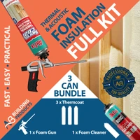 Thermcoat  3 can bundle kit - Thermal & Acoustic Insulation PU Spray Foam