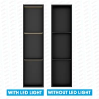 INSL8 Stainless Steel Matte Black Shower Niches – Shelved & Standard Options | With or Without LED Lighting