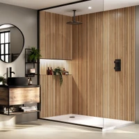 Naturepanel Brown Cuneo Oak Nature Panel Shower Board