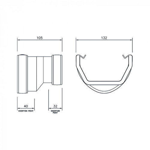 Floplast RHS3 Hi Cap to Square Adaptor White