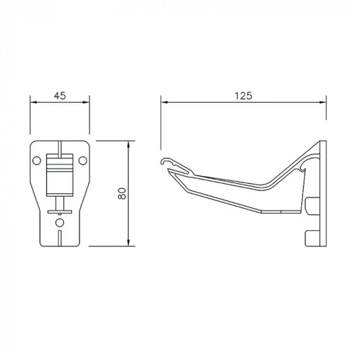 Floplast RKN2 Niagara Top Fascia Bracket Black