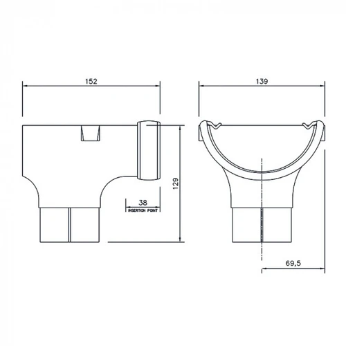 Floplast RO2 Round Stopend Outlet 