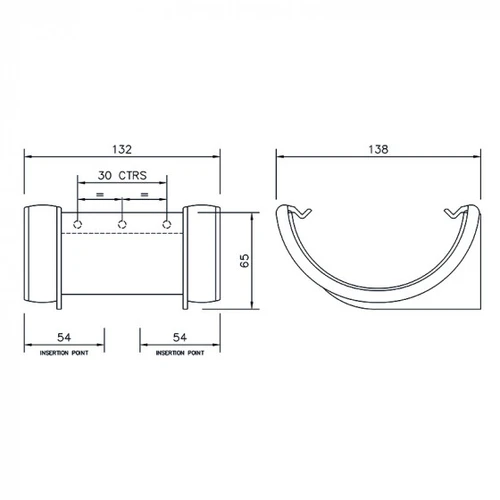 Floplast RU1 Round Union Bracket 