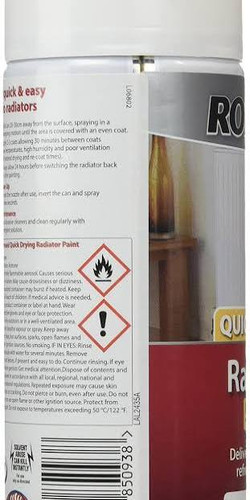 Ronseal One Coat Radiator Spray Paint Satin White 