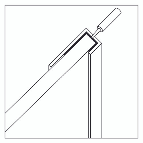 Showerwall Compact 3mm x 2450mm End Cap Trim