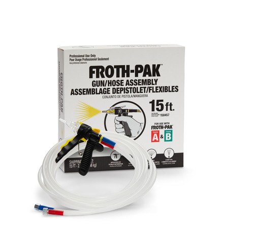 Froth-Pak Spray Foam Gun & Hoses with 12 mixed Spray Nozzles