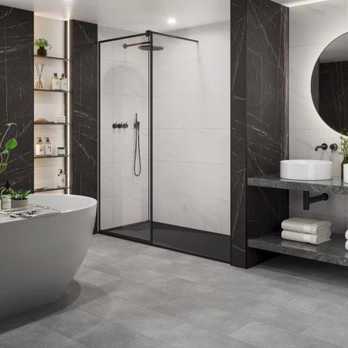 Multipanel Waterproof Bathroom Flooring - Tile Grout Vicenza