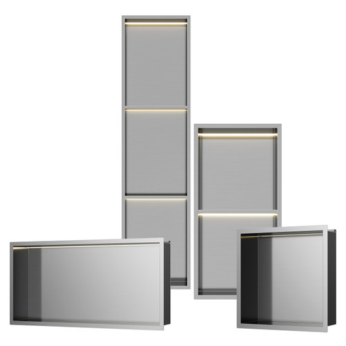 Brushed Steel Shower Niches