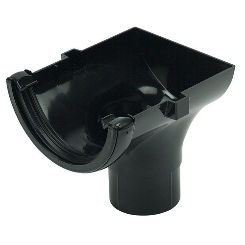 Floplast RO2 Round Stopend Outlet Black