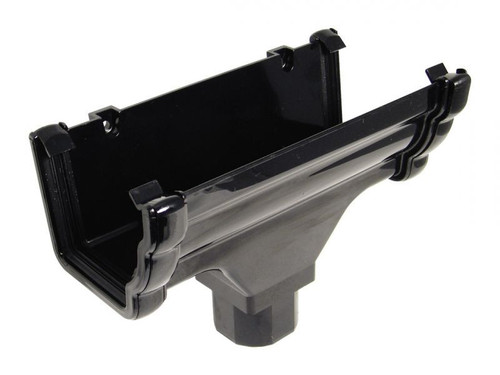 Floplast RON3 Niagara Stopend Outlet R/H Black