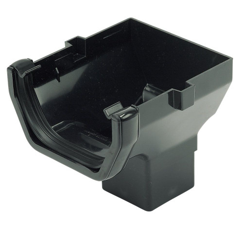 Floplast ROS2 Square Stopend Outlet Black