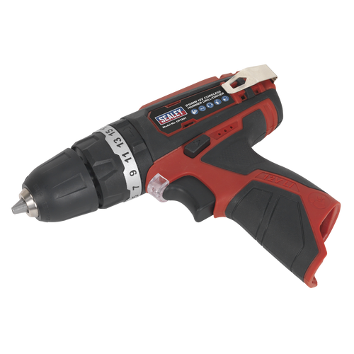 Sealey - Cordless Hammer Drill/Driver Dia10mm 12V Li-ion Body Only Sealey - Cordless Hammer Drill/Driver Dia10mm 12V Li-ion Body Only