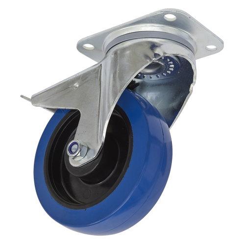 Sealey - Castor Wheel Swivel Plate with Total Lock Dia160mm Sealey - Castor Wheel Swivel Plate with Total Lock Dia160mm