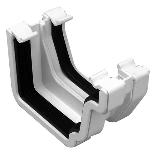 Eurocell Gutter Universal Plus To Square Adaptor Right Hand White