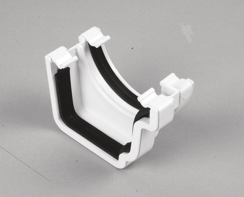 Eurocell Gutter Universal Plus To Half Round Adaptor Right Hand White