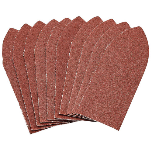 Draper -  Pack of Ten 120 Grit Hook and Loop Aluminium Oxide Sanding Sheets 32 x 92mm
