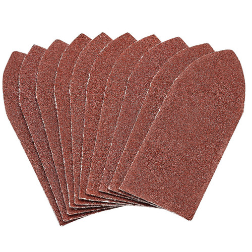 Draper -  Pack of Ten 80 Grit Hook and Loop Aluminium Oxide Sanding Sheets 32 x 92mm