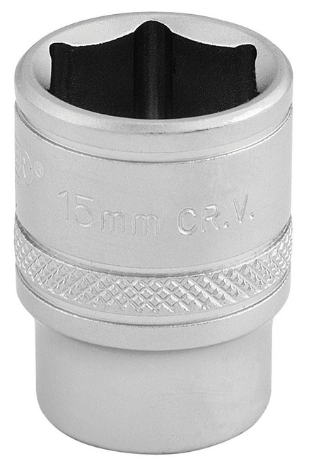 Draper - 3/8inch Sq. Dr. 6 Point Metric Socket 15mm