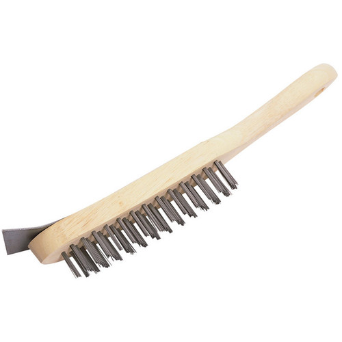 Draper - 4 Row Wire Scratch Brush with Scraper 290mm Draper - 4 Row Wire Scratch Brush with Scraper 290mm