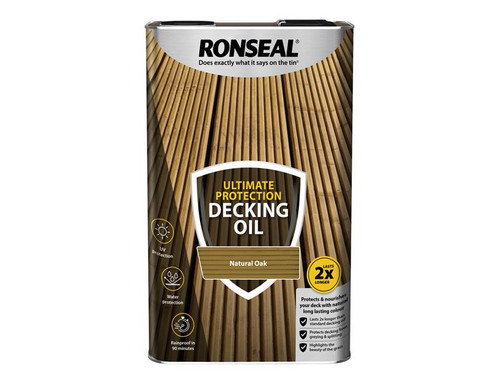 Ronseal Ultimate Protection Decking Oil Natural Oak 5 litre